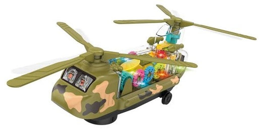 Kiddo Toys Light-Up Army Gears Helicopter