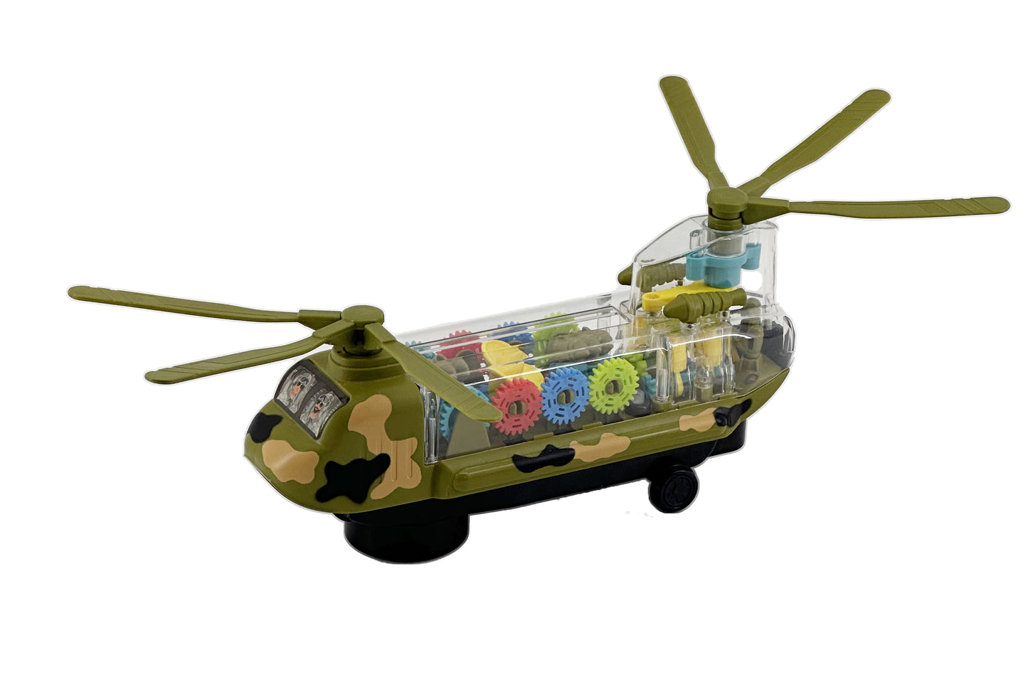 Kiddo Toys Light-Up Army Gears Helicopter