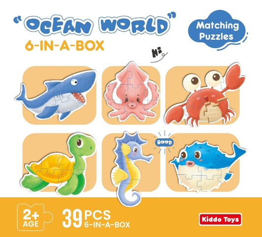 Kiddo Toys 6-in-1 Ocean World Matching Jigsaw Puzzle 39pc